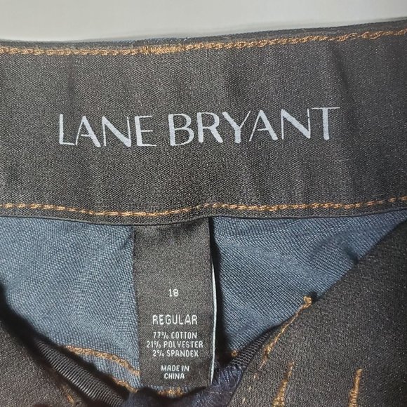 Lane Bryant High Rise Straight Dark Wash Denim Jeans Plus Size 18 - Picture 5 of 9